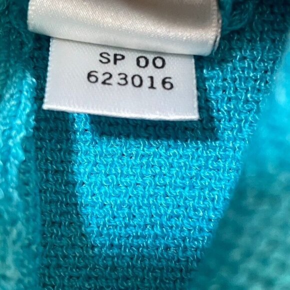 Vintage Y2K St. John Collection Turquoise Sequin Knit Crop Blazer Pants Set Size - Picture 12 of 16